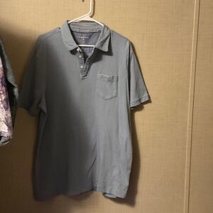 Tahari Slate Polo Shirt with Pocket